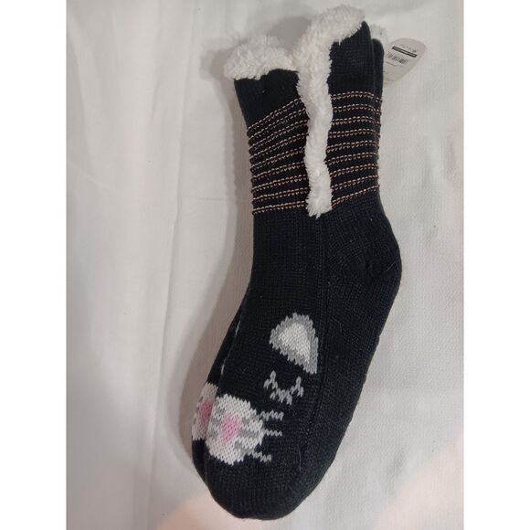Secret Treasure Slipper Socks shoe size 4-10 Slip Bottoms Faux Fur - Picture 1 of 4
